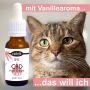 CBD Öl für Katzen, 5% CBD Hanf-Öl-Tropfen, CAT - mit Vanillearoma, 500 mg CBD, Terpenfrei & Laborgeprüft in der 10ml Flasche