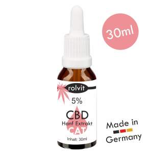 CBD Öl für Katzen, 5% CBD Hanf-Öl-Tropfen,...