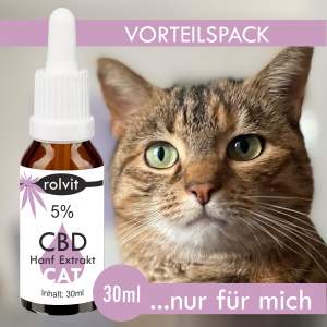 CBD Öl für Katzen, 5% CBD Hanf-Öl-Tropfen,...