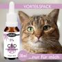 CBD Öl für Katzen, 5% CBD Hanf-Öl-Tropfen, CAT - ohne Geschmack mit 1500 mg CBD, Terpenfrei & Laborgeprüft in der 30ml Flasche