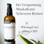 CBD Wärme-Gel mit 600mg CBD in einer 100ml Glasflasche - heat it up