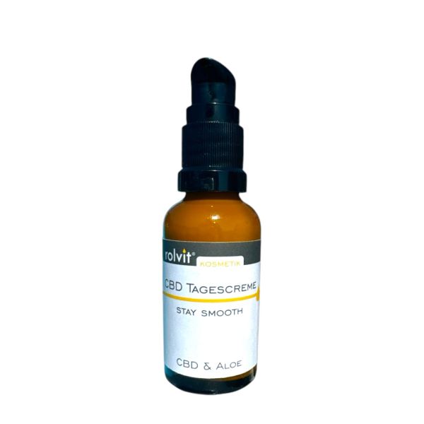 CBD Tages Creme mit 300mg CBD in einem 30ml Glasflaschen Spender - stay smooth