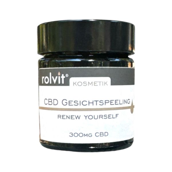 CBD Gesichts Peeling mit 300mg CBD in einem 30ml Glastiegel - renew yourself